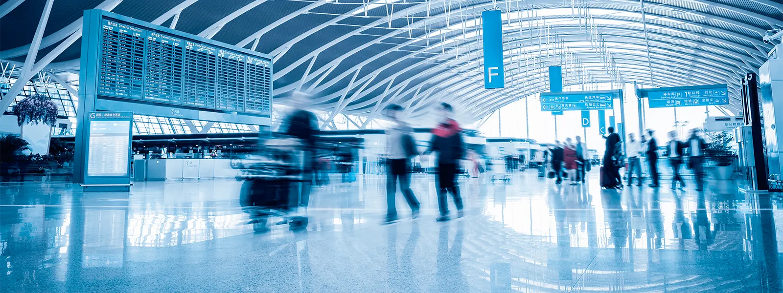 busy airport terminal